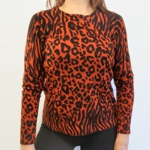 C by Bloomingdales Cashmere Aninal Print Sweater